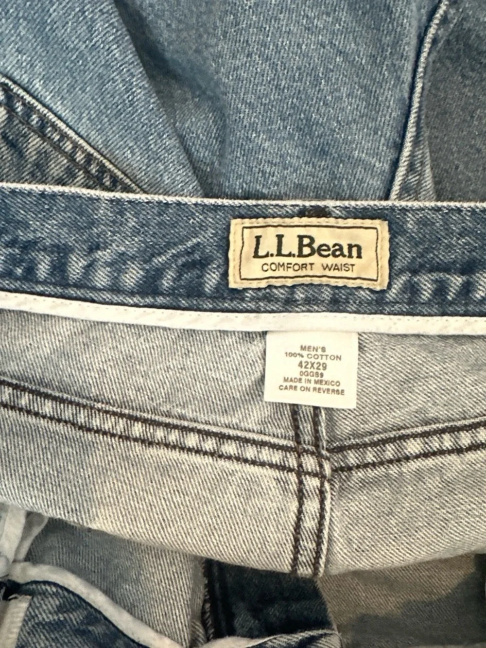 L.L. Bean Men's Relaxed Straight Light Blue Jeans